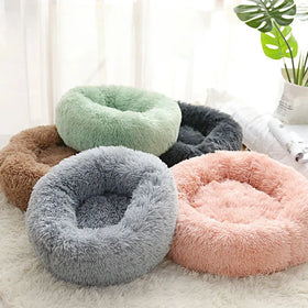 Luxurious Plush Winter Pet Nest – Warm, Cozy & Washable Bed for Cats & Small Dogs