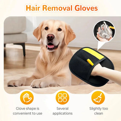 🐾 Pet Hair Cleaning & Collection Gloves  Double-Sided Multi-Functional Grooming Tool