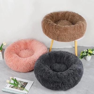 Luxurious Plush Winter Pet Nest – Warm, Cozy &amp; Washable Bed for Cats &amp; Small Dogs