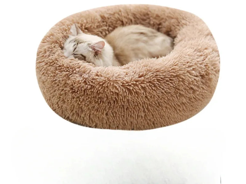 Luxurious Plush Winter Pet Nest – Warm, Cozy &amp; Washable Bed for Cats &amp; Small Dogs