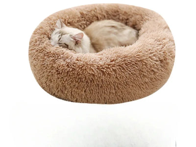 Luxurious Plush Winter Pet Nest – Warm, Cozy &amp; Washable Bed for Cats &amp; Small Dogs